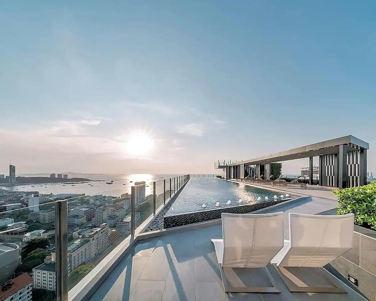 Central Pattaya - Sea View Large Balcony Condo With Infinity Pool Zewnętrze zdjęcie