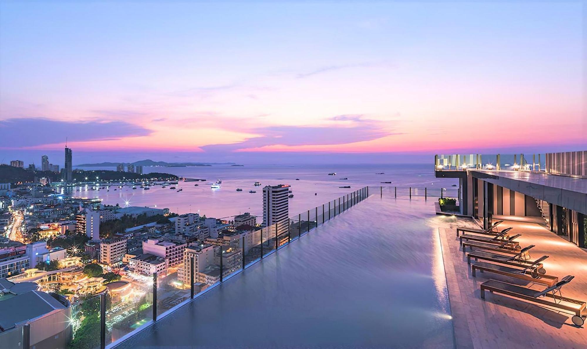 Central Pattaya - Sea View Large Balcony Condo With Infinity Pool Zewnętrze zdjęcie