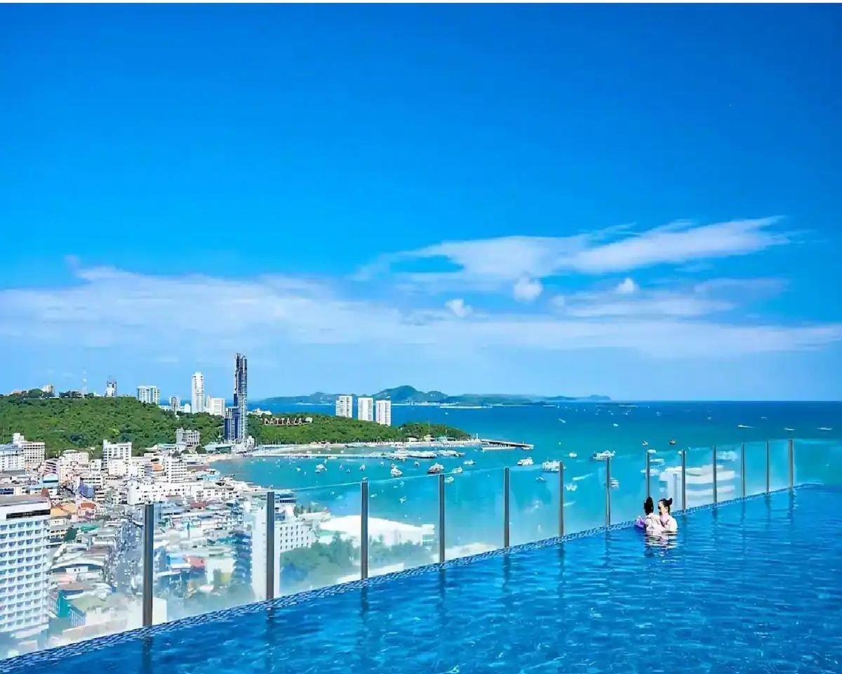 Central Pattaya - Sea View Large Balcony Condo With Infinity Pool Zewnętrze zdjęcie
